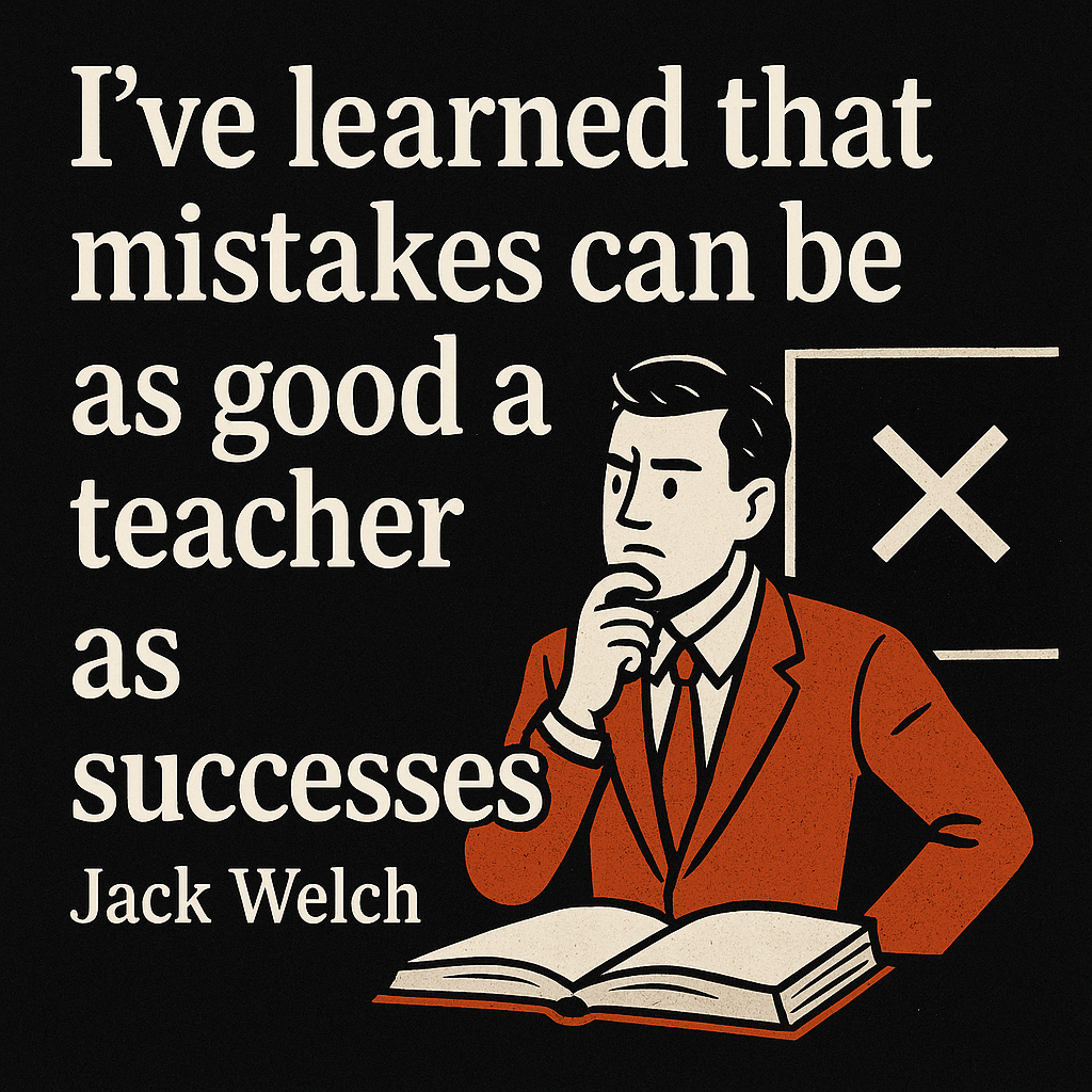 I've learned that mistakes can be as good a teacher as successes.