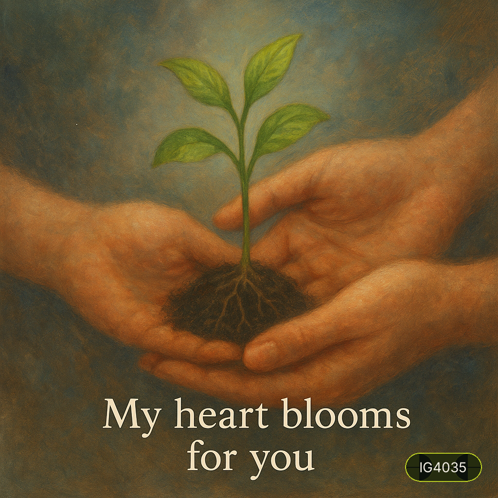 My heart blooms for you