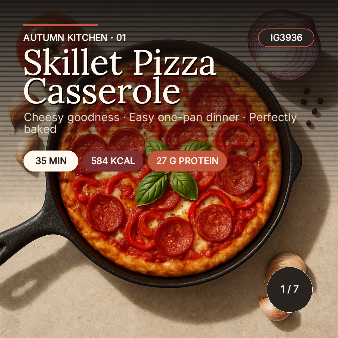 Skillet Pizza Casserole