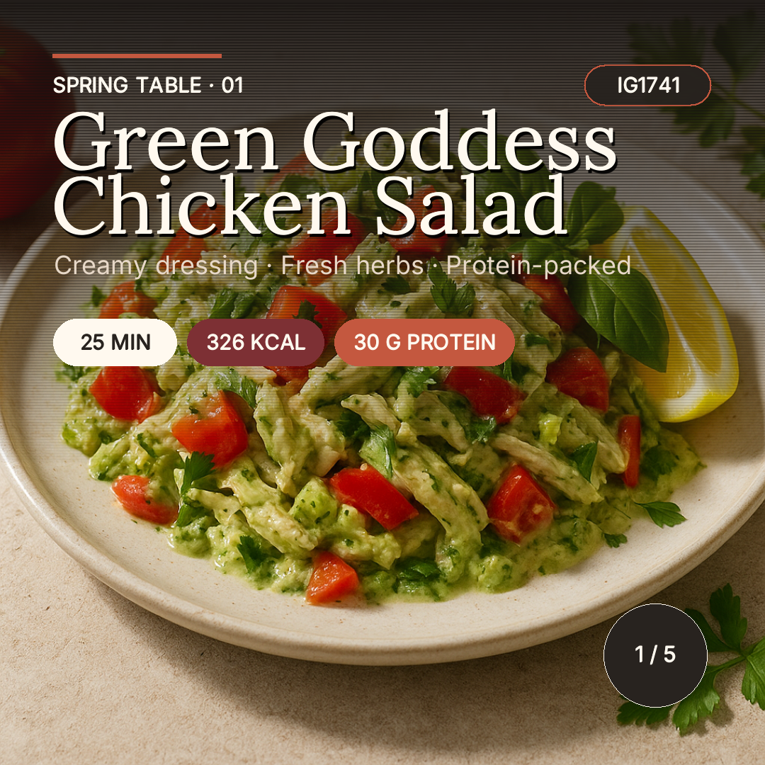 Green Goddess Chicken Chickpea Salad